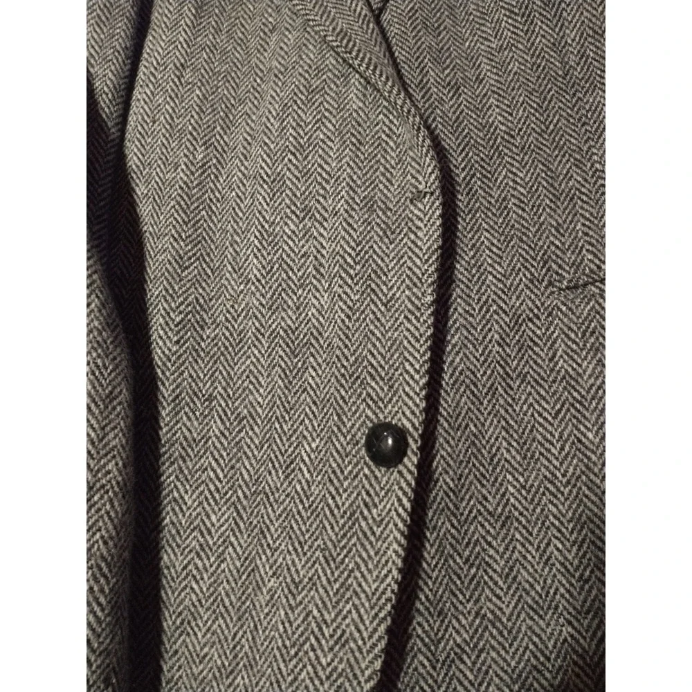 HARRIS TWEED Size 44 VTG Handwoven 100% Pure Scottish Wool Blazer Jacket DAMAGED